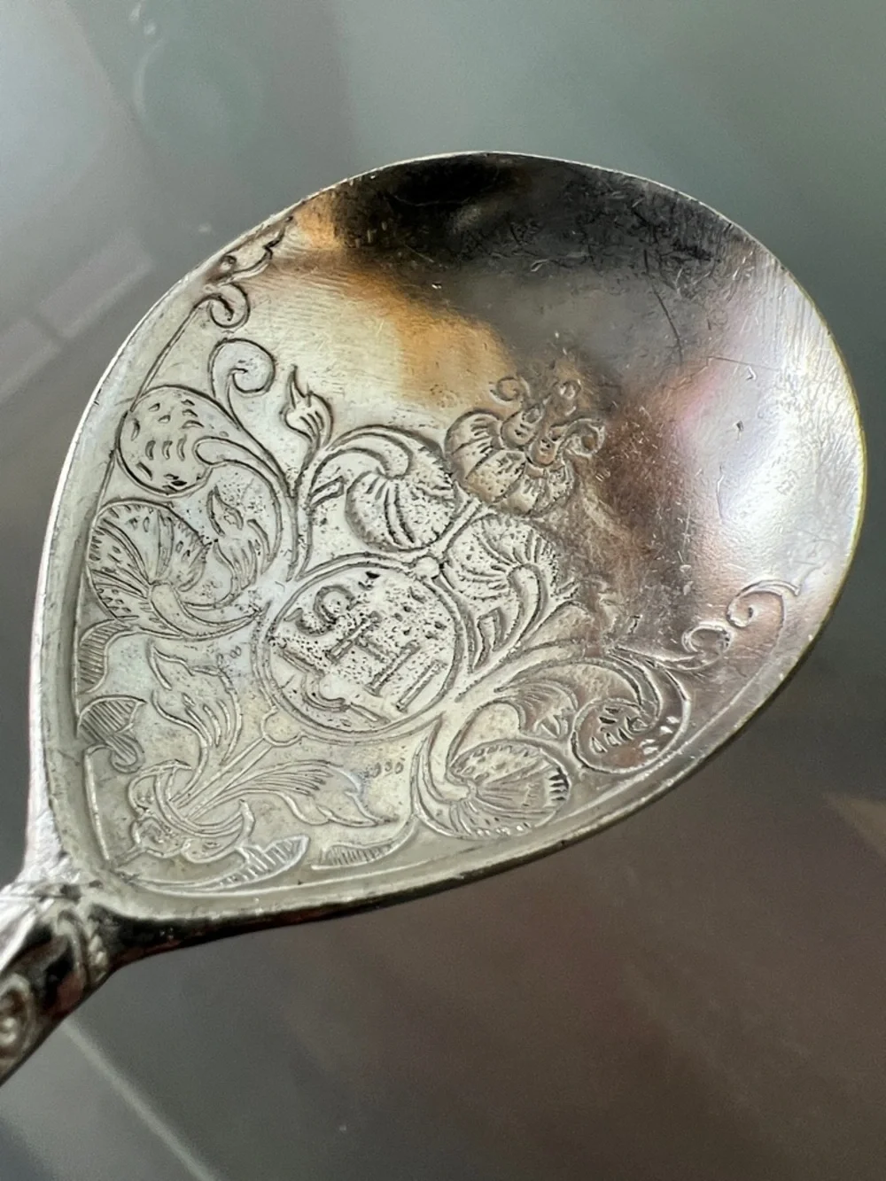 🥄Askvoll Brug Norway Vintage Ornate Silver Spoon 6.25” Pewter Decorative